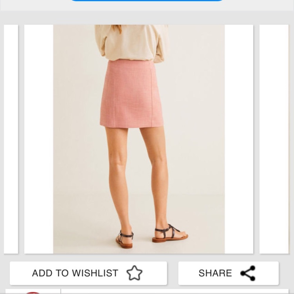 LOFT  Coral Skirt with Pom Pom pockets size 0